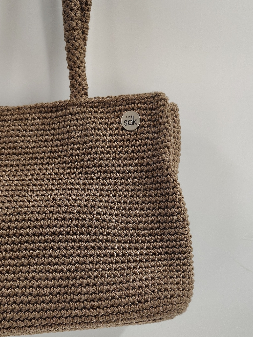 The Sak Woven Bag Neutral Brown Dark Beige Arm Bag - Picture 2 of 8